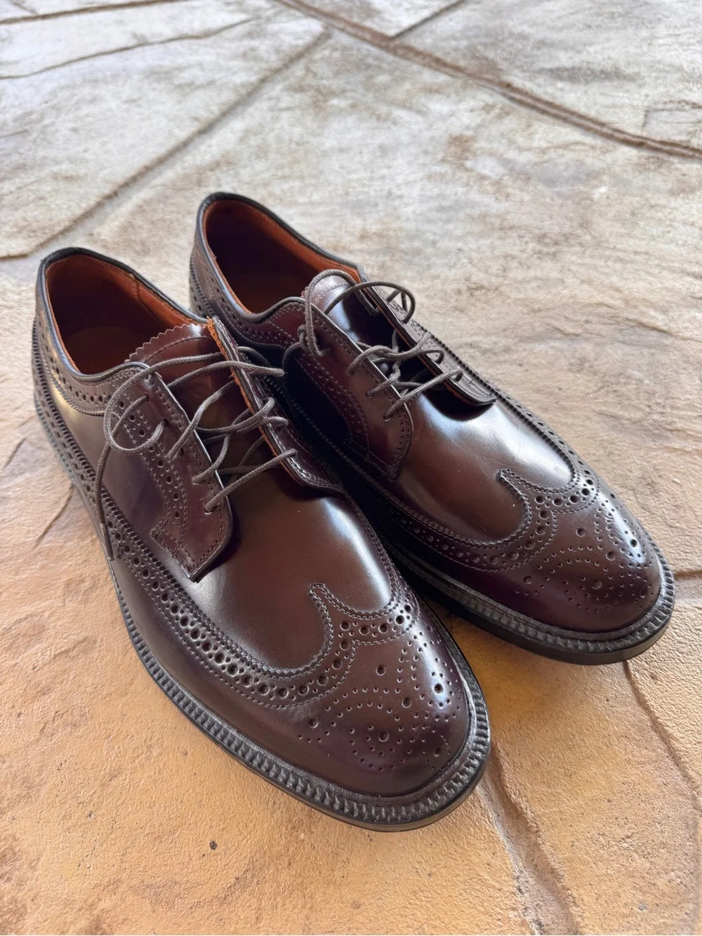 Alden 975 Long Wing Blucher Color 8 Shell Cordovan Shoes 9.5 B/D Like New